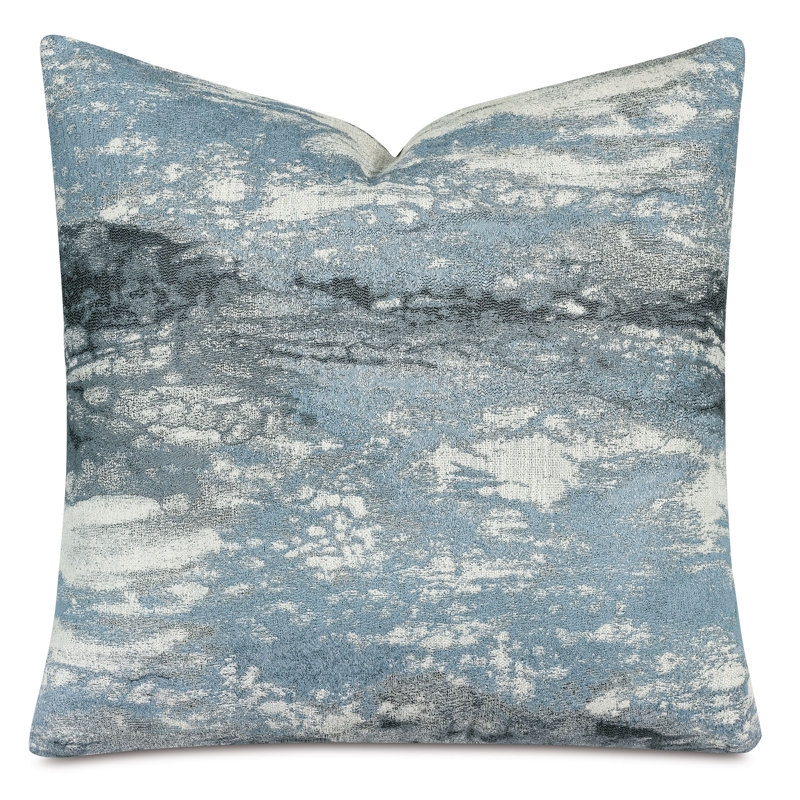 Boutique Abstract Reversible Throw Pillow, Azure