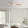 56" 3-Blade White Modern LED Ceiling Fan Light With Remote Control
