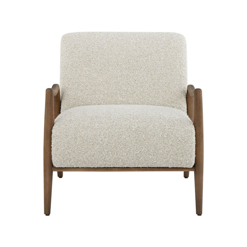 Universal Upholstery Chair, Cream Linen/Medium Wood
