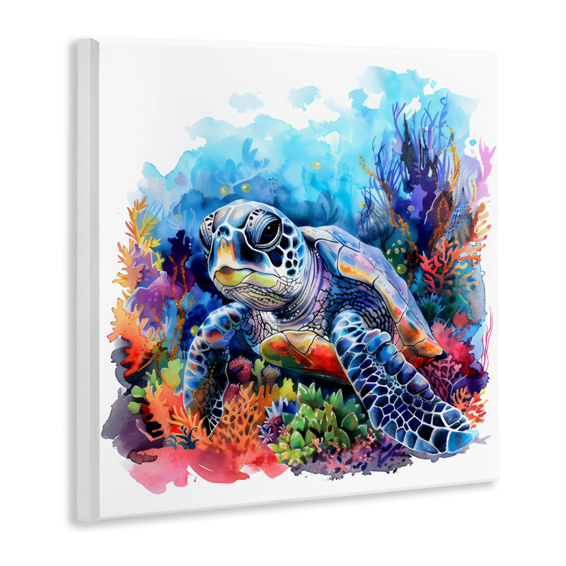 Tortue de mer, impression brillante sur plaque murale, design par LSR Design Studio