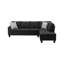 Canapé modulaire en L avec porte-gobelet en forme de L - Noir-Droite-131519062-131519065-131519061