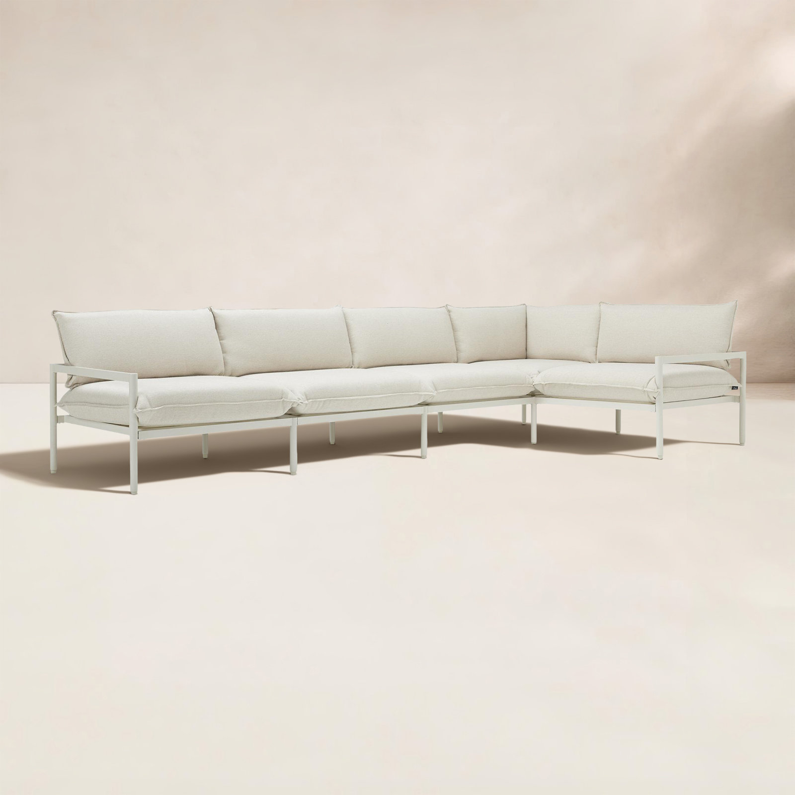 Terra 136" Sunbrella® Patio Sectional, Putty