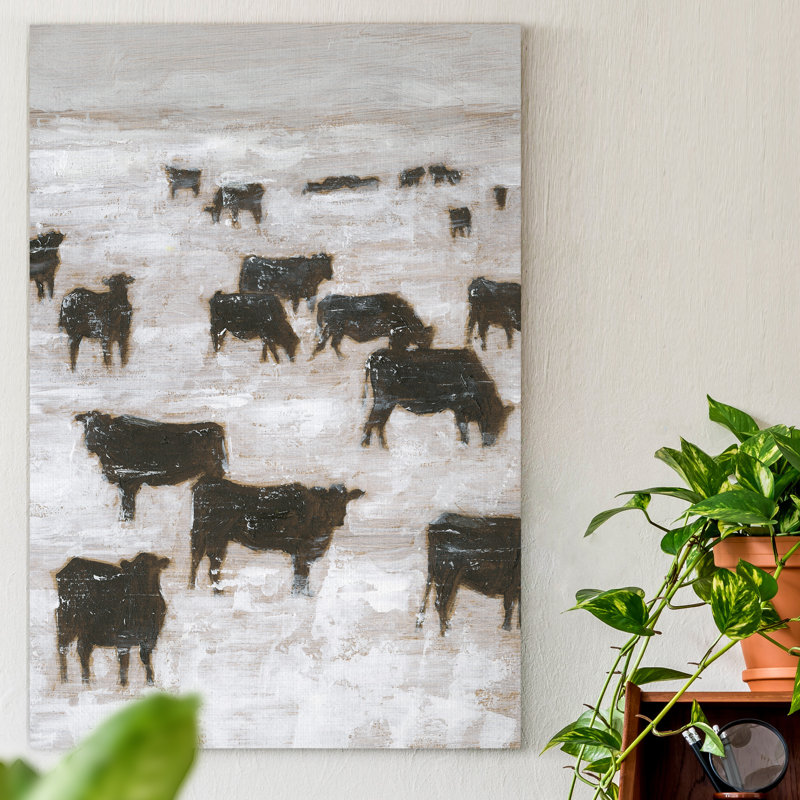 «Winter Grazing II», reproduction sur toile tendue, H 12 po x l 8 po x P 1 po