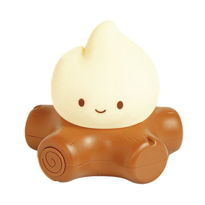 Feux de camp à DEL avec veilleuse pour enfants, décoration d'Halloween, lampe rechargeable, lumière à bougie à intensité variable et lumière jaune chaude, cadeau d'Halloween