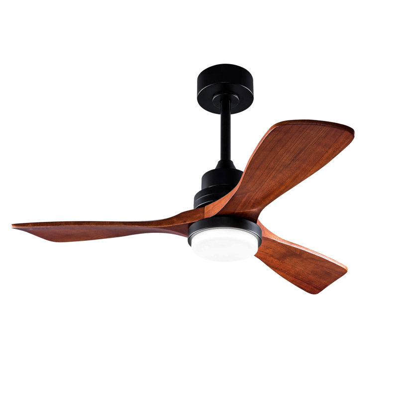 Hot Sales 42 Inch Ceiling Fans With Lights And Remote, Outdoor Ceiling Fan For Patios With Light 3 Blades Modern Ceiling Fan Noiseless Reversible Dc Motor, Wood Fan For Farmhouse