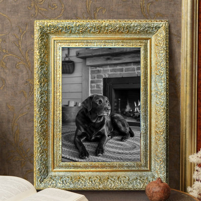 Cadre photo indémodable 3 pièces 8 po x 10 po doré antique avec changement de photo facile