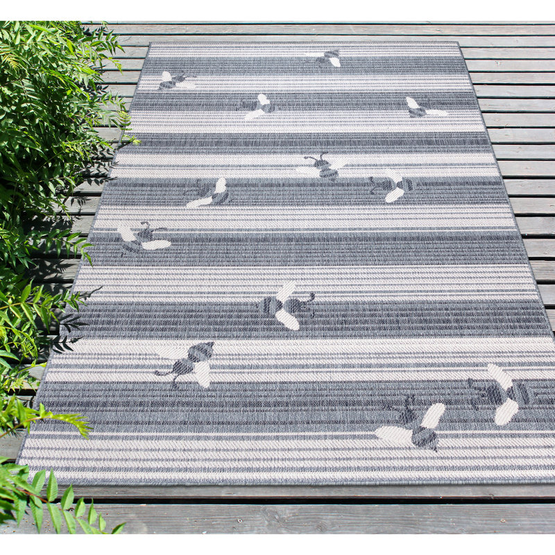Jossue Power Loom Polypropylene Navy Rug