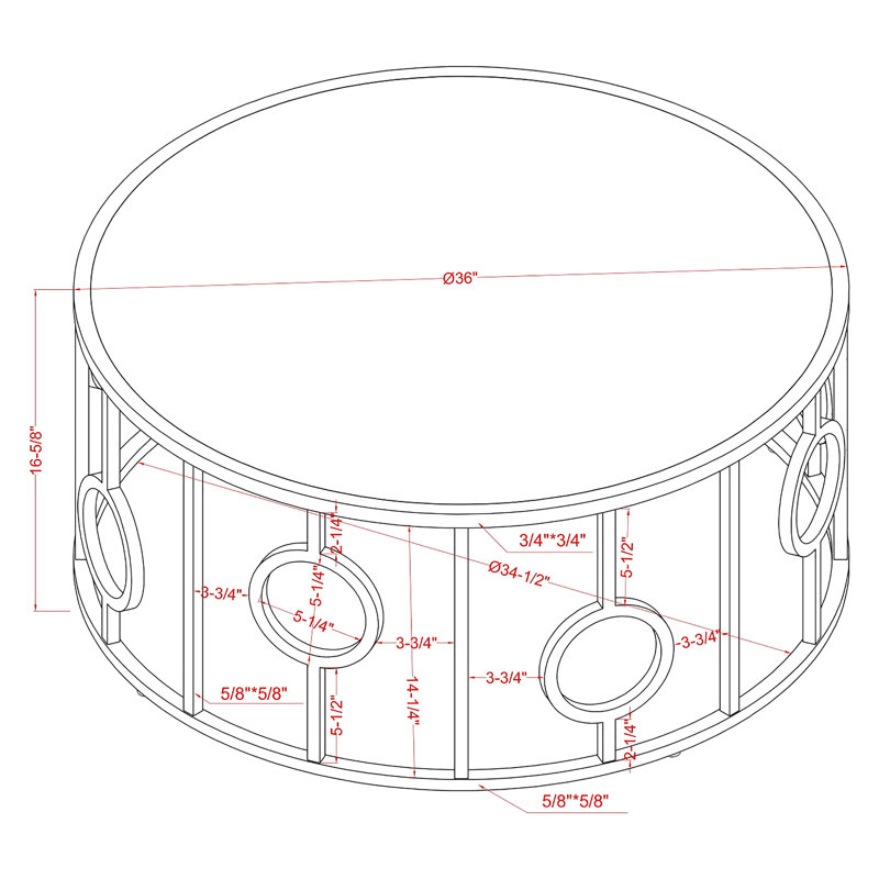 Chequetta Glass Top Single Coffee Table