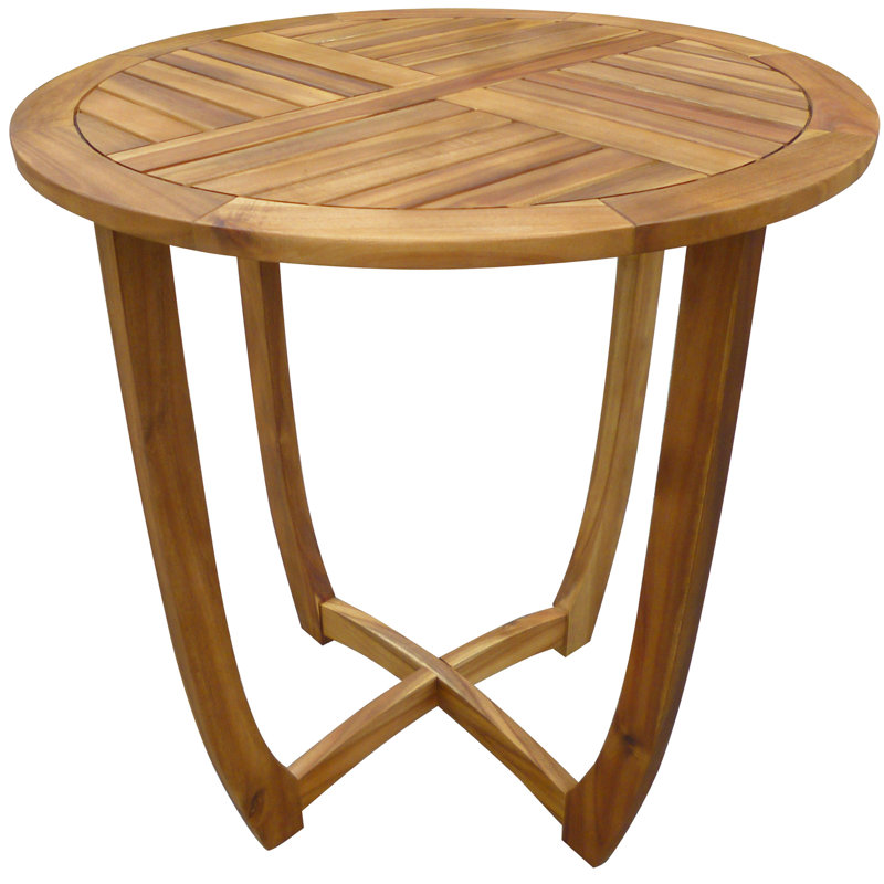 27.5'' Outdoor Table - Rustic Wood Made With Slat Panels From For Use