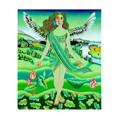 Green Angel | Acrylic On Canvas | By Kattakuri Ravi
