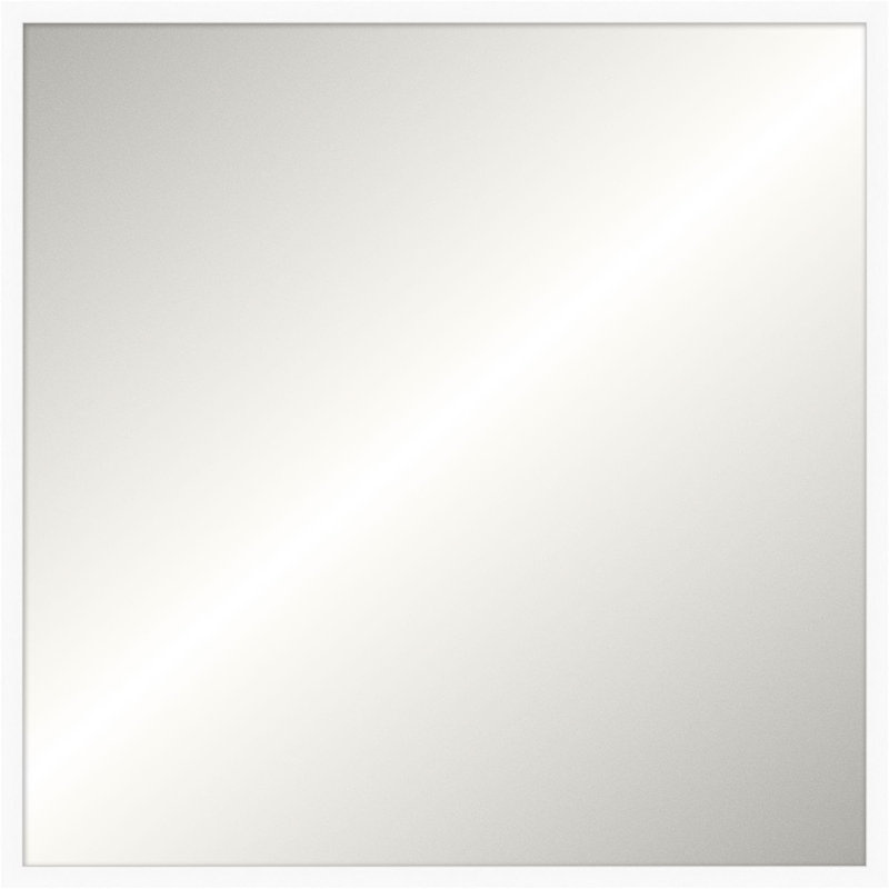 Miroir Davenport, Carré, Blanc mat, 37,75 po x 37,75 po