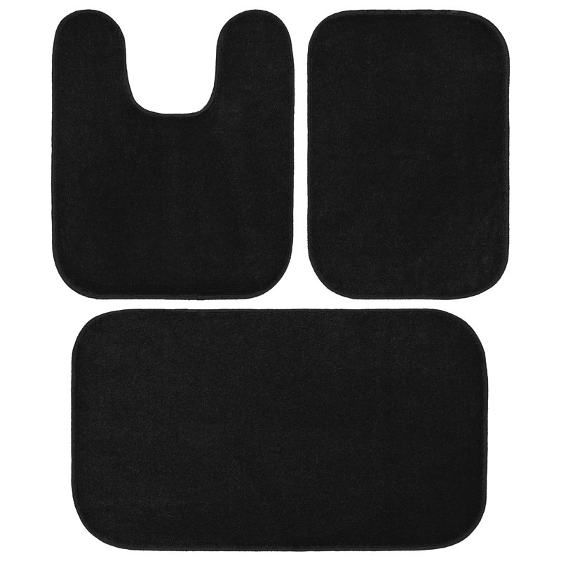 Tapis pour salle de bain Heffingen, Noir