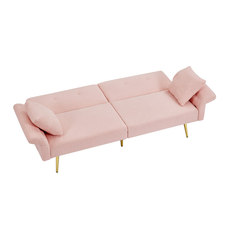 Canapé-lit d'appoint rembourré Modern Modern, Rose