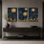 Ensemble de 3 tableaux sur toile « Nuit dans le désert » pour la décoration du salon et de la chambre.-129394865