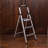 3 Step Ladder Folding Step Stool for Kitchen, Pantry, Closet, or Home Office - Lightweight Aluminum Space Saving Non-Slip Indoor Foldable Stepladder with Handrail (Silver)