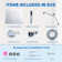 10 Inch All Metal Rainfall Shower Head with Handheld Combo, Push Button Switches