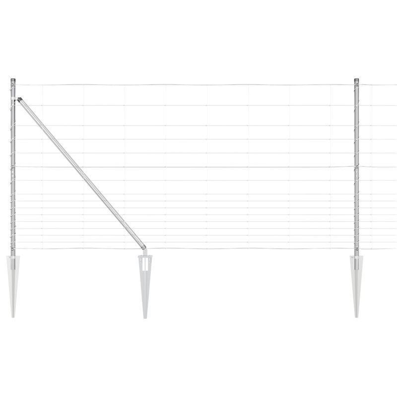 Vidaxl Field Fence Galvanised Steel, 120cm H x 2500cm W