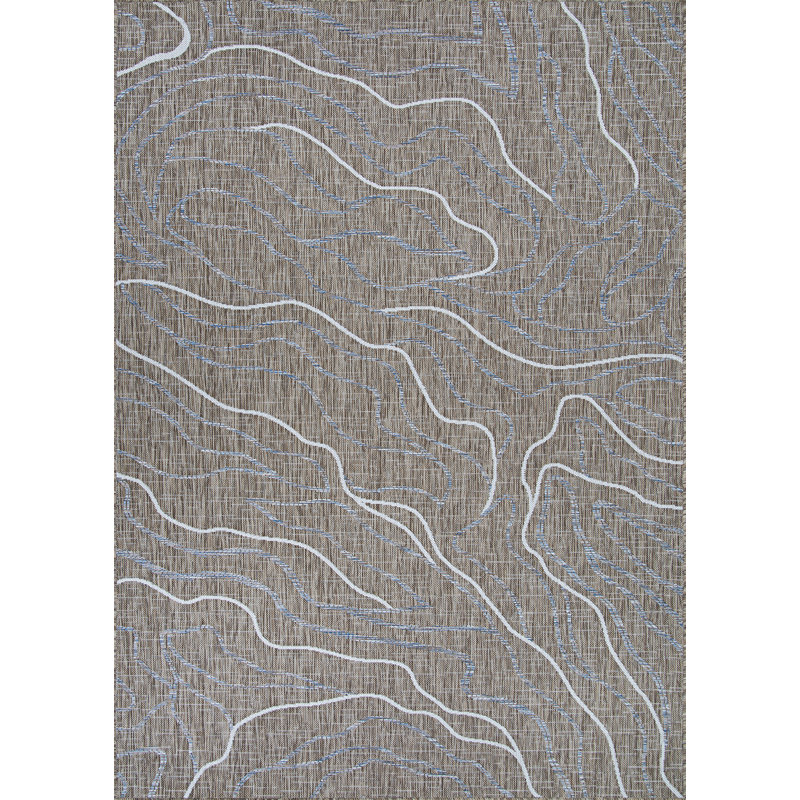 Tapis intérieur / extérieur brun clair ivoire Torge, Rectangle 2 pi 2 po x 4 pi 3 po