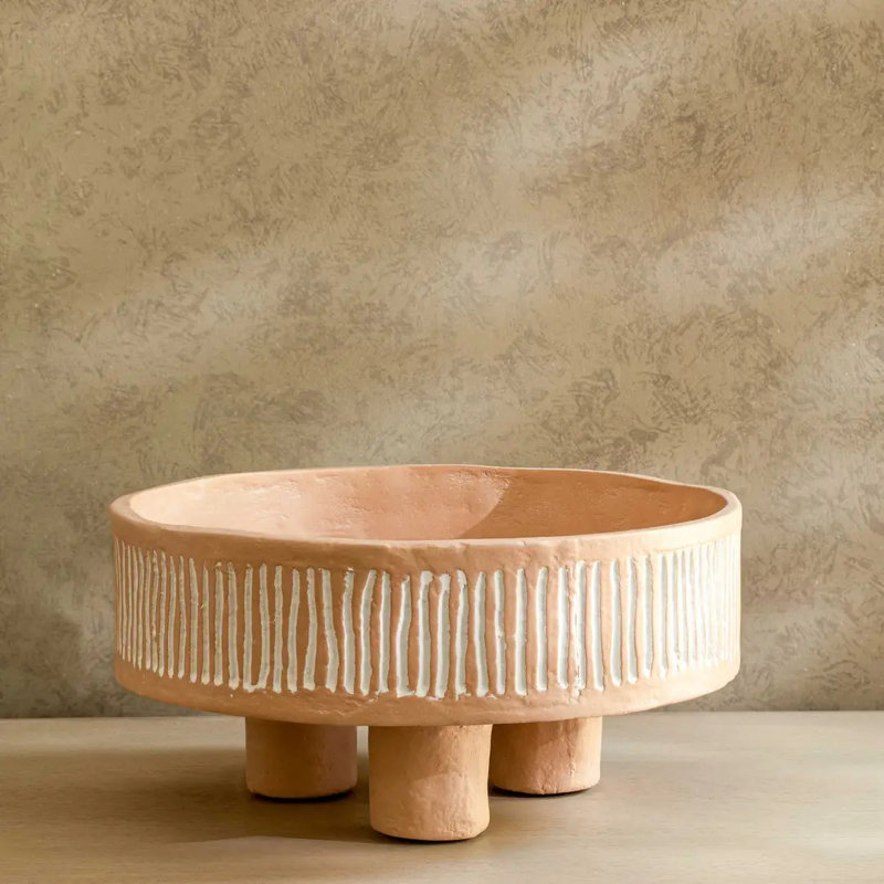 Bol décoratif | Bol corail 9 "fait à la main Eco Mix
