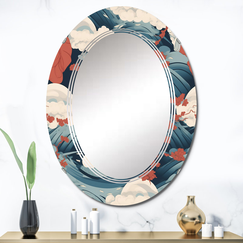 Luxevia - Miroir mural moderne ovale, 36 po x 24 po