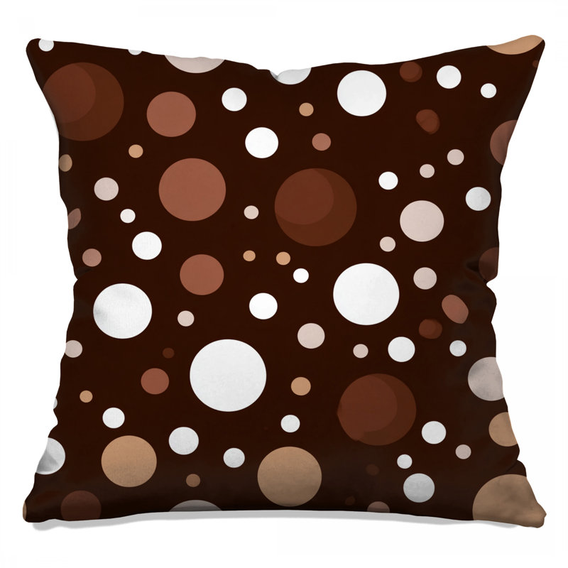 Coussin décoratif à pois, 16 po x 16 po