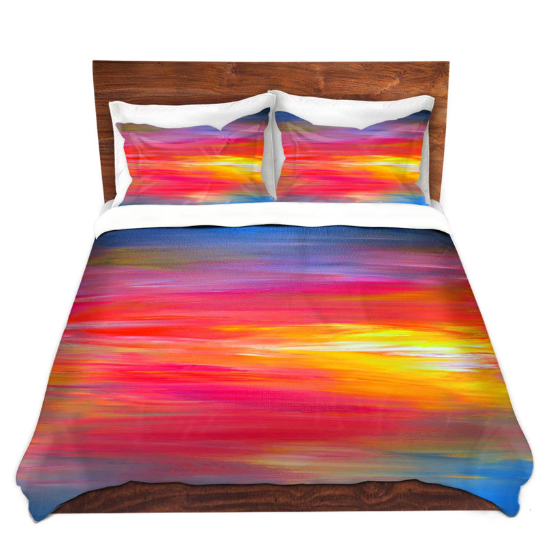 Ensemble de housse de couette brillante horizons, 1 housse simple + 1 taie standard