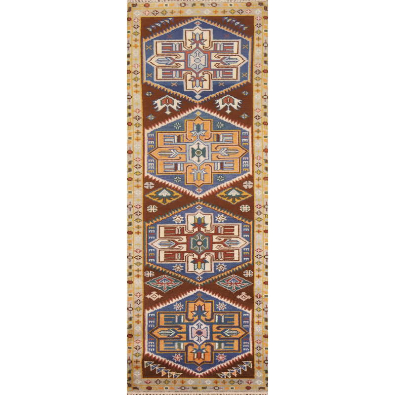 Tapis de couloir oriental géométrique 3x8