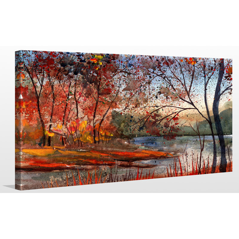 " Autumn Lake ", 28" H x 48" W x 1.5" D