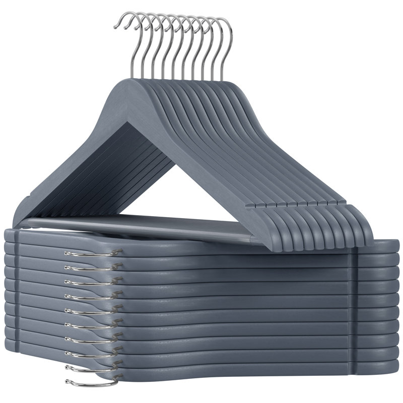 Griet Solid Wood Standard Hanger, Grey, 10