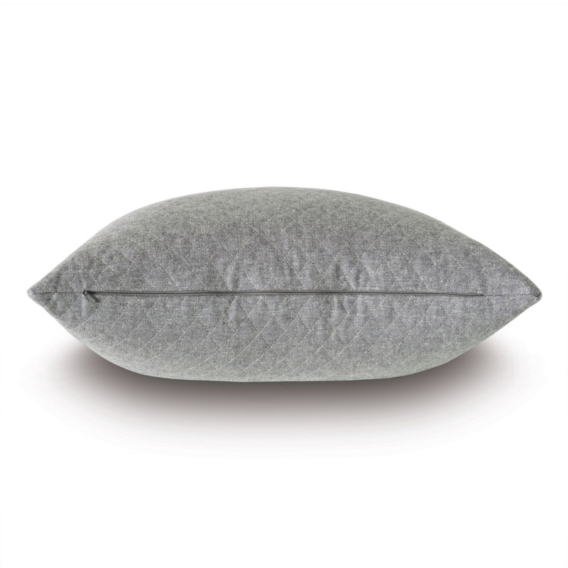 Bowen Linen Square Pillow Cover & Insert, Bowen Slate