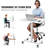 Mobile Standing Desk, 28"-44" Gas-Spring Height Adjustable Sit-Stand Desk, 4 360° Swivel Wheels (2 Lockable) Portable Rolling Laptop Table Computer Cart for Home Office School, 40LBS Loading