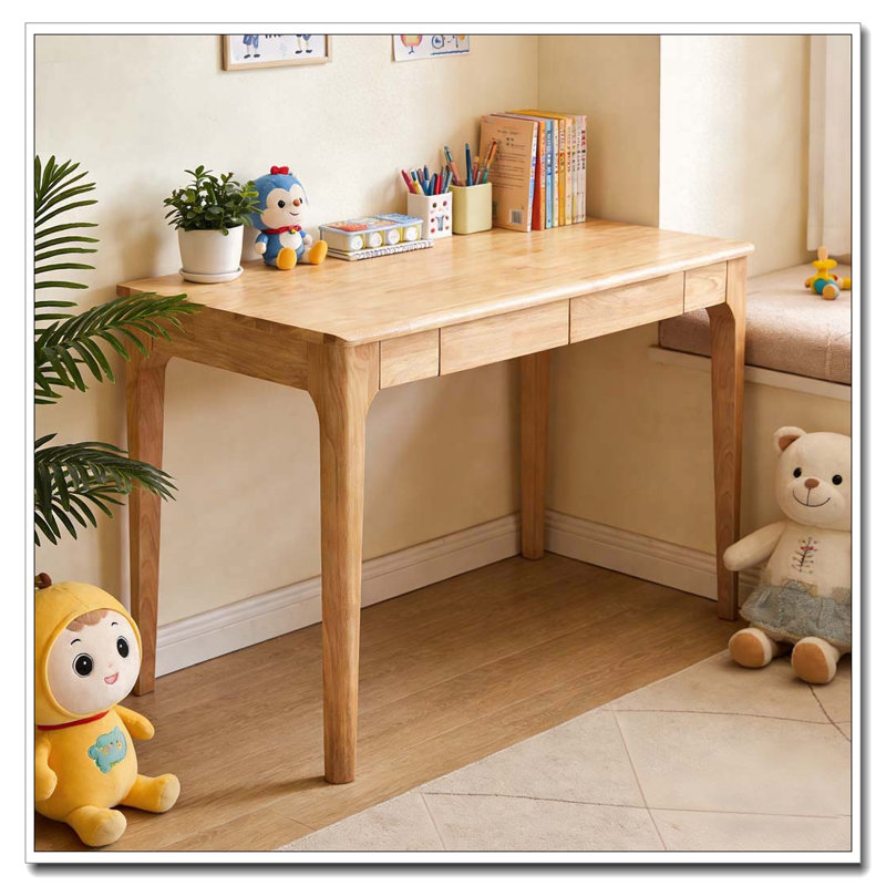 Bureau en bois massif avec tiroirs, Wood