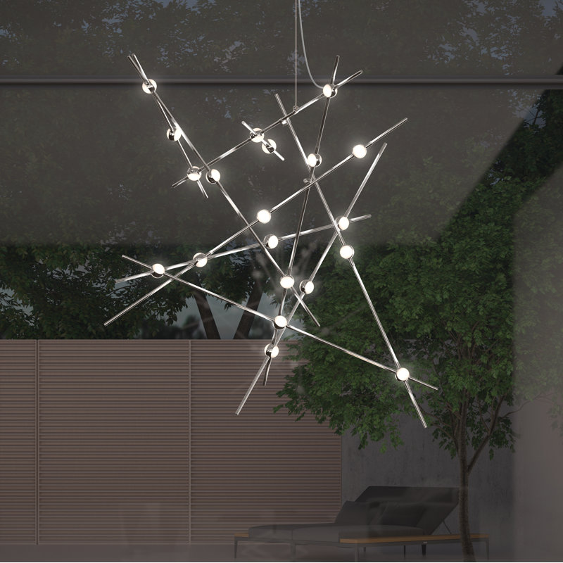 Constellation® 20 - Light LED Chandelier, Clear, Satin Nickel, 2700K