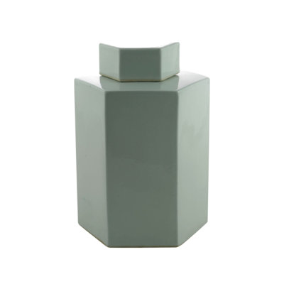 Hex Porcelain China Urns & Jars