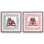 Ensemble de 2 impressions sur toile Evergreen Holiday Home-612264946-612264952-612264953