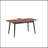 Natural & Black Dining Table (Extension Bufferfly Leaf)