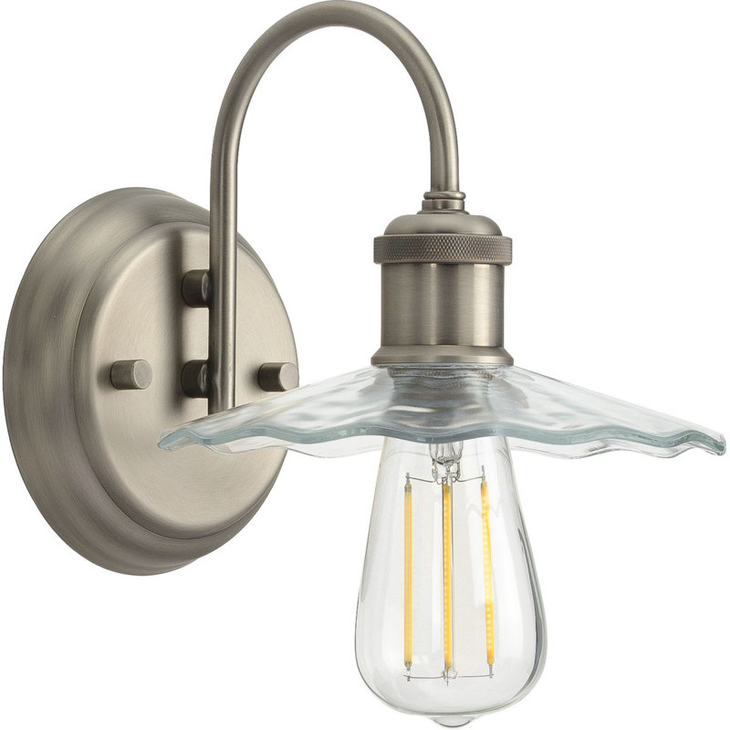 Hodge Dimmable Vanity Light, Antique Nickel