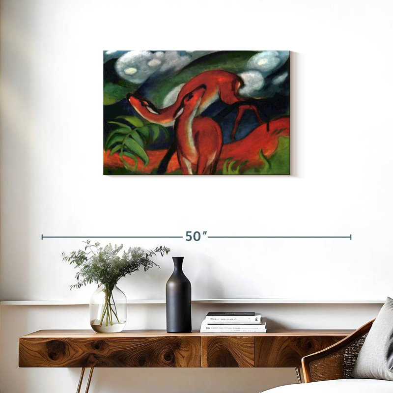 Brampt rouge, cerf II - 1912, H 20 po x l 30 po