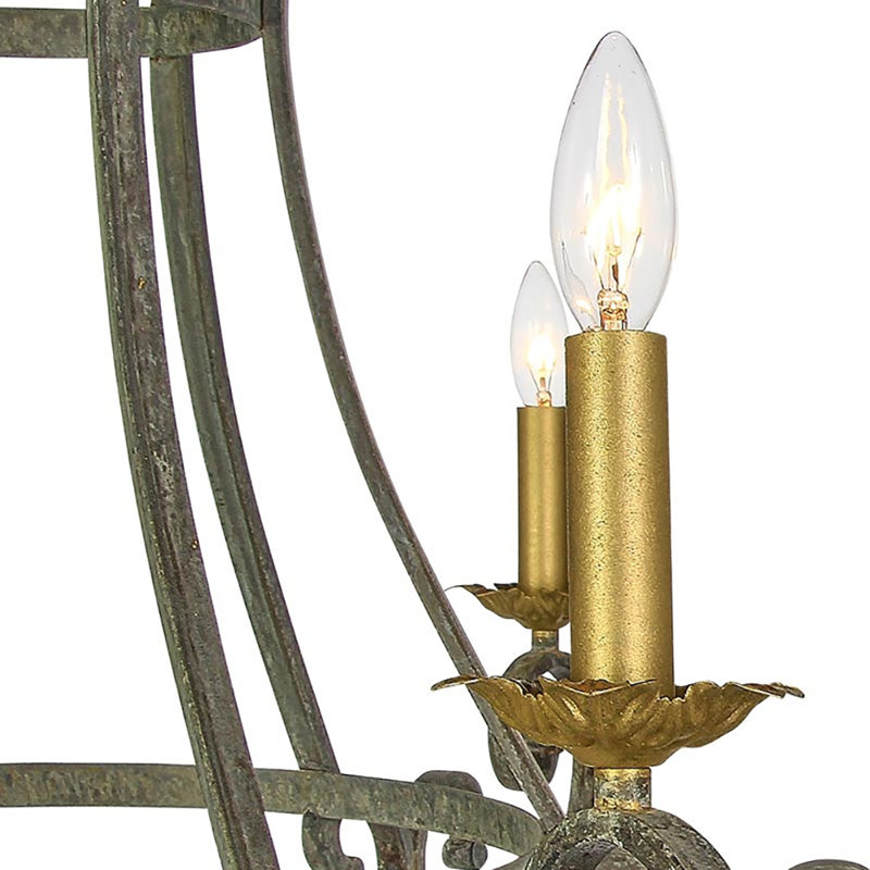 Arizona 6 - Light Empire Chandelier, 28" H x 28" W x 28" D, Deep Ocean