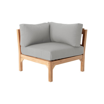 Monterey Teak Outdoor Lounge Corner Chair with Sunbrella Cushions