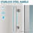 FPivot 33.5- 35 in.W x 72 in.H Pivot Frameless Glass Shower Door with 6mm Clear Tempered Glass for Bathroom-85771112