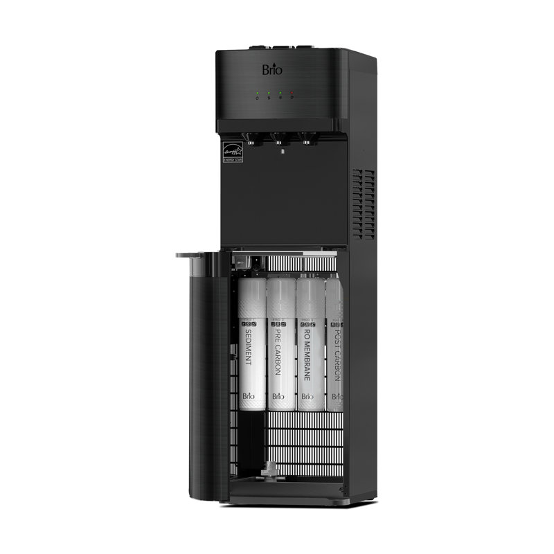 Brio Black 4-Stage Bottle-Less Tri-Temperature Water Cooler