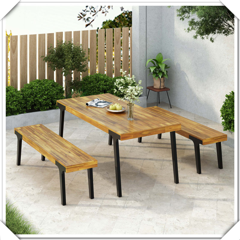 Table de salle à manger Bancs Ensemble pratique, durable, élégant, fonctionnel