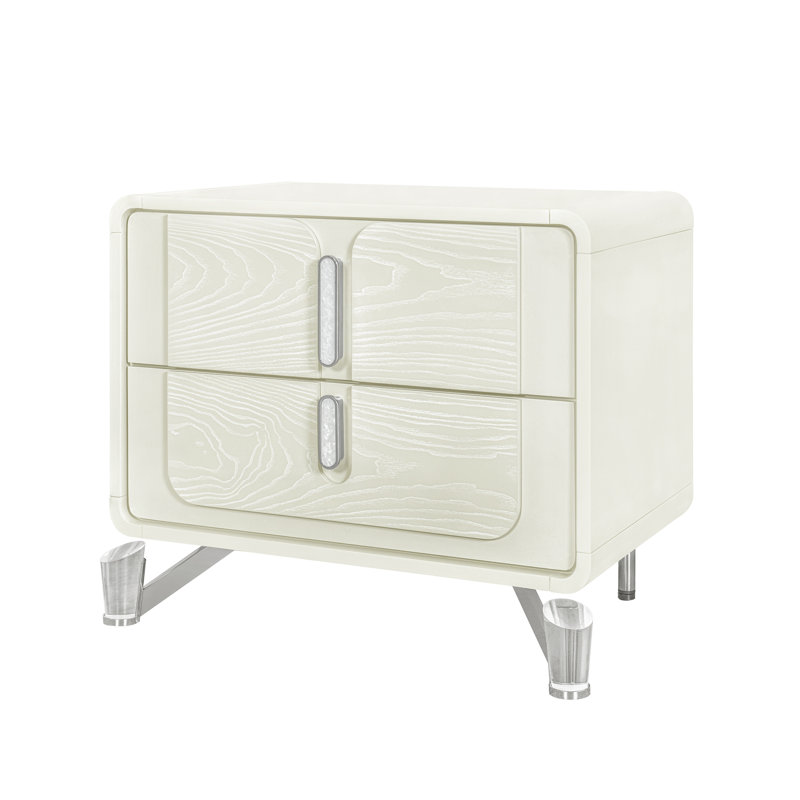 Table de chevet beige Nora - Élégance de chevet intemporelle