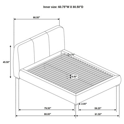 Lit plateforme tapissier