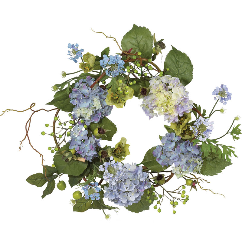 Faux Hydrangea 20'' Wreath