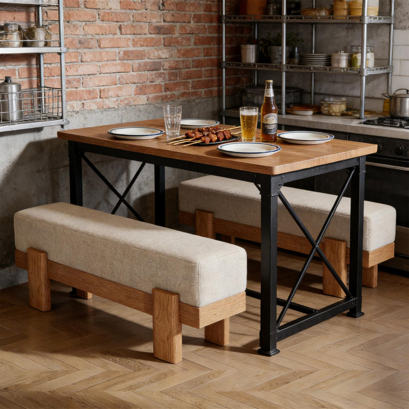 Bancs de cuisine rembourrés (avec banc inclus)