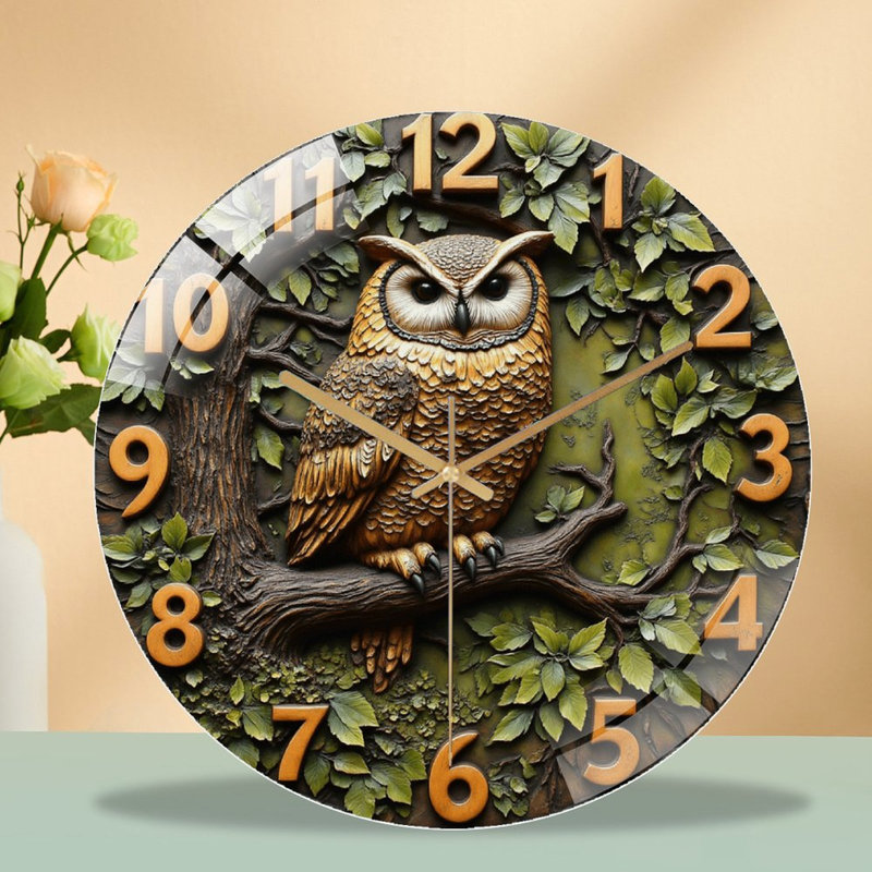 Horloge murale hibou