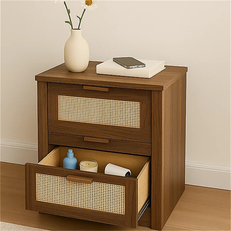 48cm W Manufactured Wood Bedside Table