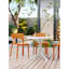 Chaise tropicale orange en polypropylène à un côté pour terrasses extérieures, chaises lombaires, empilables-750607851